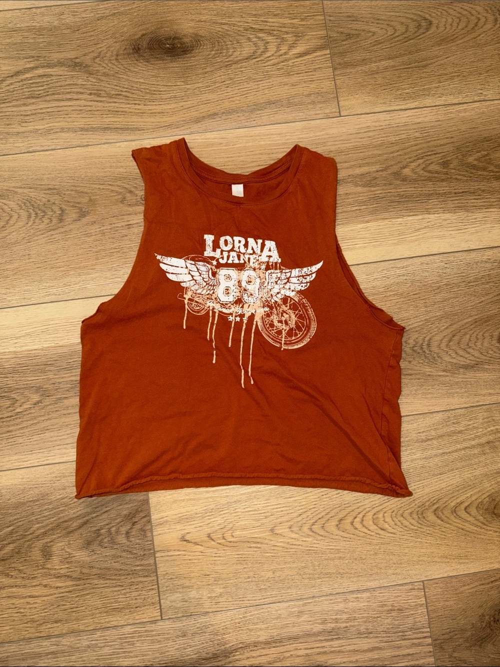Lorna Jane Burnt Orange Muscle Tank Top Size Medium